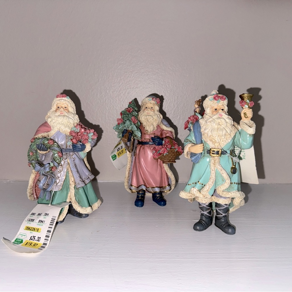 Vintage Midwest of Cannon Falls LOT of 3 Christmas Santa Figurines NWT
